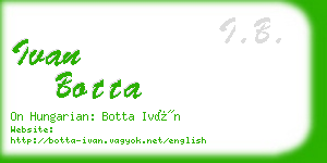 ivan botta business card